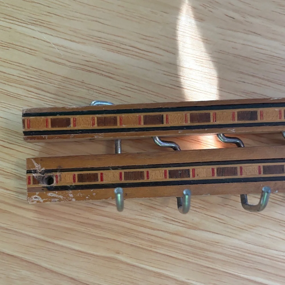 Vintage Mid-Century Modern Wood & Metal Tie Rack – MCM Closet Organizer